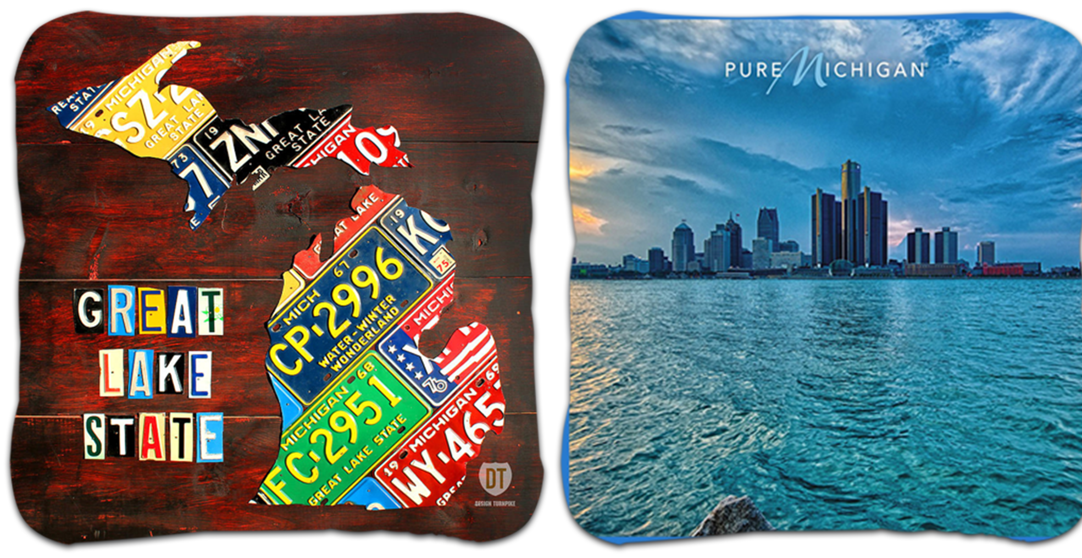 Michigan Great Lakes Bags (Set of 8)