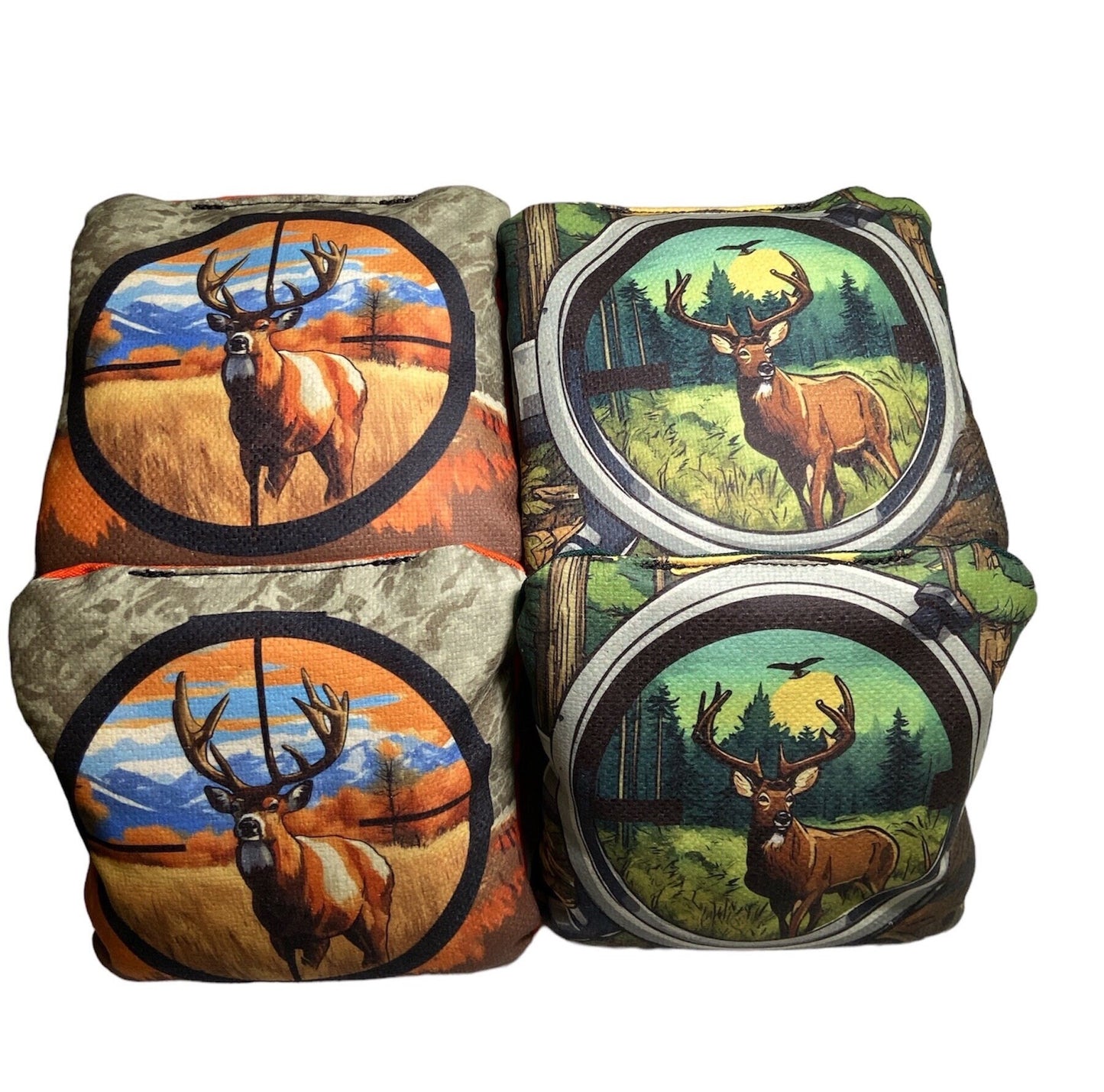 Deer Hunting Theme Pro  All weather Resin  Cornhole Bags